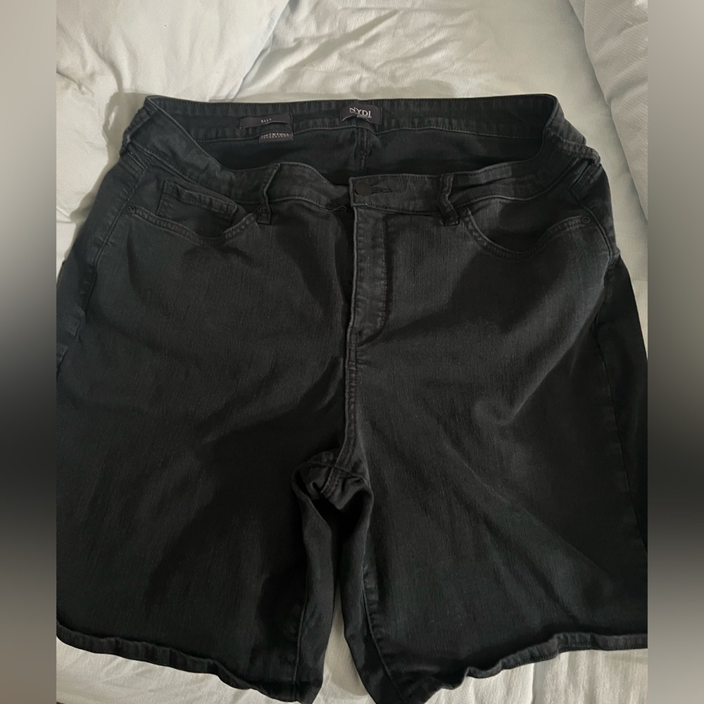 NYDJ Black Ella Jean Shorts 18W